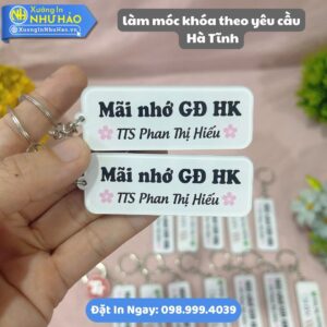 Làm Móc Khóa Theo Yêu Cầu Hà Tĩnh: Sáng Tạo, Bền Đẹp: In Logo, Hình Ảnh Sắc Nét, Mica & Nhựa
