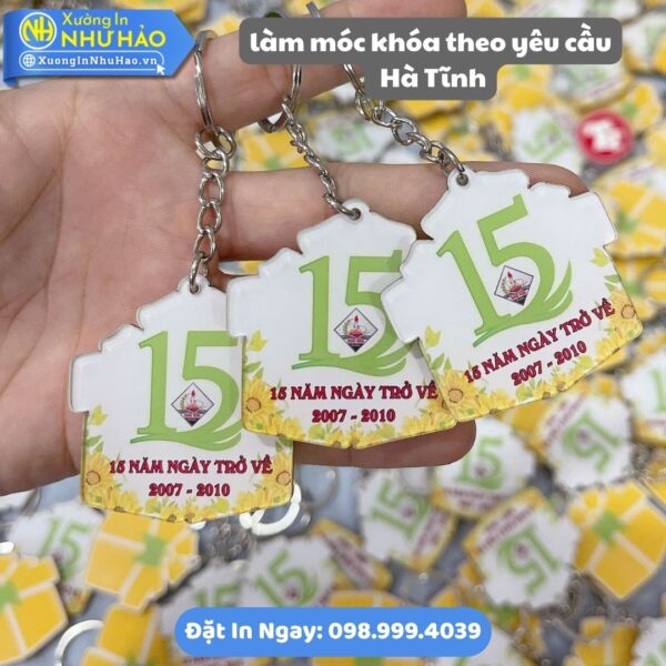 Làm Móc Khóa Theo Yêu Cầu Hà Tĩnh: Sáng Tạo, Bền Đẹp: In Logo, Hình Ảnh Sắc Nét, Mica & Nhựa