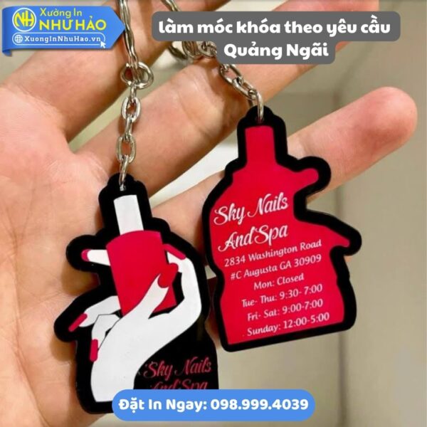 Làm Móc Khóa Theo Yêu Cầu Quảng Ngãi - Thiết Kế Riêng, Mica & Nhựa Cứng Bền Đẹp, Giá Tốt