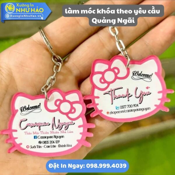 Làm Móc Khóa Theo Yêu Cầu Quảng Ngãi - Thiết Kế Riêng, Mica & Nhựa Cứng Bền Đẹp, Giá Tốt