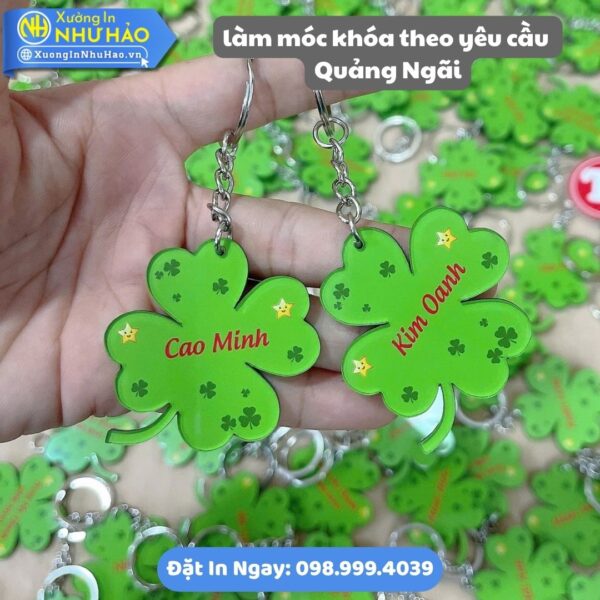 Làm Móc Khóa Theo Yêu Cầu Quảng Ngãi - Thiết Kế Riêng, Mica & Nhựa Cứng Bền Đẹp, Giá Tốt