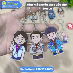 Xưởng Làm Móc Khóa Theo Yêu Cầu Sơn La: In Logo, Hình Ảnh Sắc Nét, Mica & Nhựa Cứng Bền Đẹp, Giá Tốt