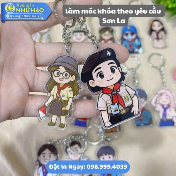 Xưởng Làm Móc Khóa Theo Yêu Cầu Sơn La: In Logo, Hình Ảnh Sắc Nét, Mica & Nhựa Cứng Bền Đẹp, Giá Tốt