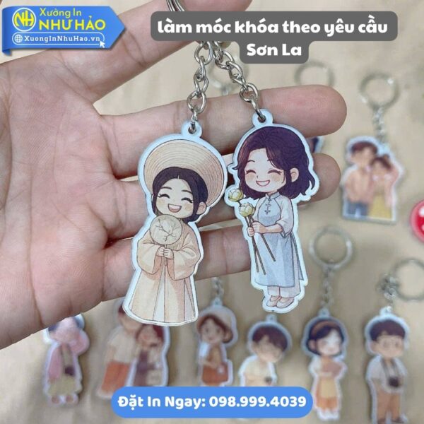 Xưởng Làm Móc Khóa Theo Yêu Cầu Sơn La: In Logo, Hình Ảnh Sắc Nét, Mica & Nhựa Cứng Bền Đẹp, Giá Tốt