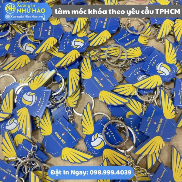 Làm Móc Khóa Theo Yêu Cầu TPHCM: Nhận In Móc Khoá TPHCM Mọi Số Lượng - Chất Liệu Mica, Alu Hoặc Nhựa