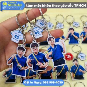 Làm Móc Khóa Theo Yêu Cầu TPHCM: Nhận In Móc Khoá TPHCM Mọi Số Lượng - Chất Liệu Mica, Alu Hoặc Nhựa
