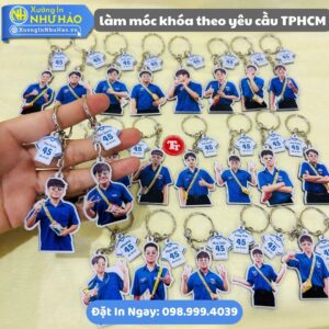 Làm Móc Khóa Theo Yêu Cầu TPHCM: Nhận In Móc Khoá TPHCM Mọi Số Lượng - Chất Liệu Mica, Alu Hoặc Nhựa