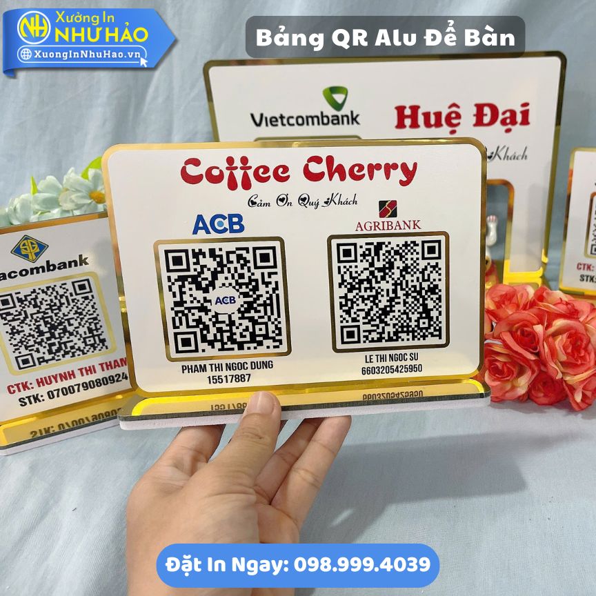 Bang QR Alu De Ban 2 Làm Bảng QR Alu Để Bàn Theo Yêu Cầu: Giải Pháp Thanh Toán Bền Bỉ, Sang Trọng Cho Mọi Cửa Hàng