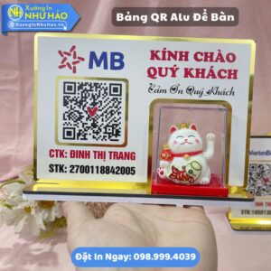 Làm Bảng QR Alu Để Bàn Theo Yêu Cầu: Giải Pháp Thanh Toán Bền Bỉ, Sang Trọng Cho Mọi Cửa Hàng