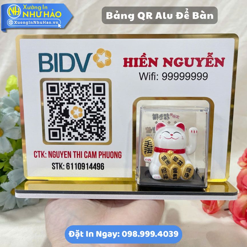 Bang QR Alu De Ban 4 Làm Bảng QR Alu Để Bàn Theo Yêu Cầu: Giải Pháp Thanh Toán Bền Bỉ, Sang Trọng Cho Mọi Cửa Hàng