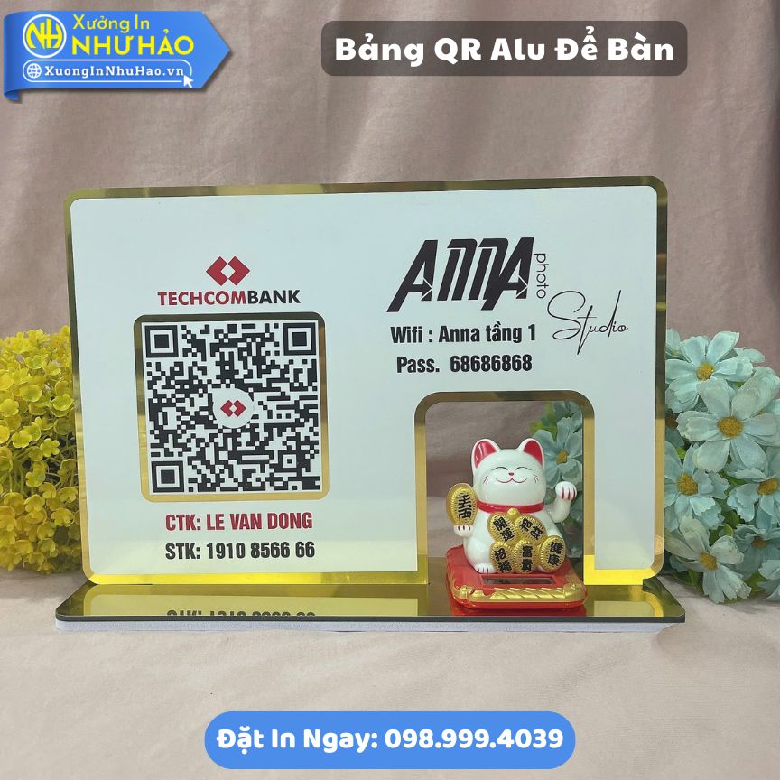 Bang QR Alu De Ban 6 Làm Bảng QR Alu Để Bàn Theo Yêu Cầu: Giải Pháp Thanh Toán Bền Bỉ, Sang Trọng Cho Mọi Cửa Hàng
