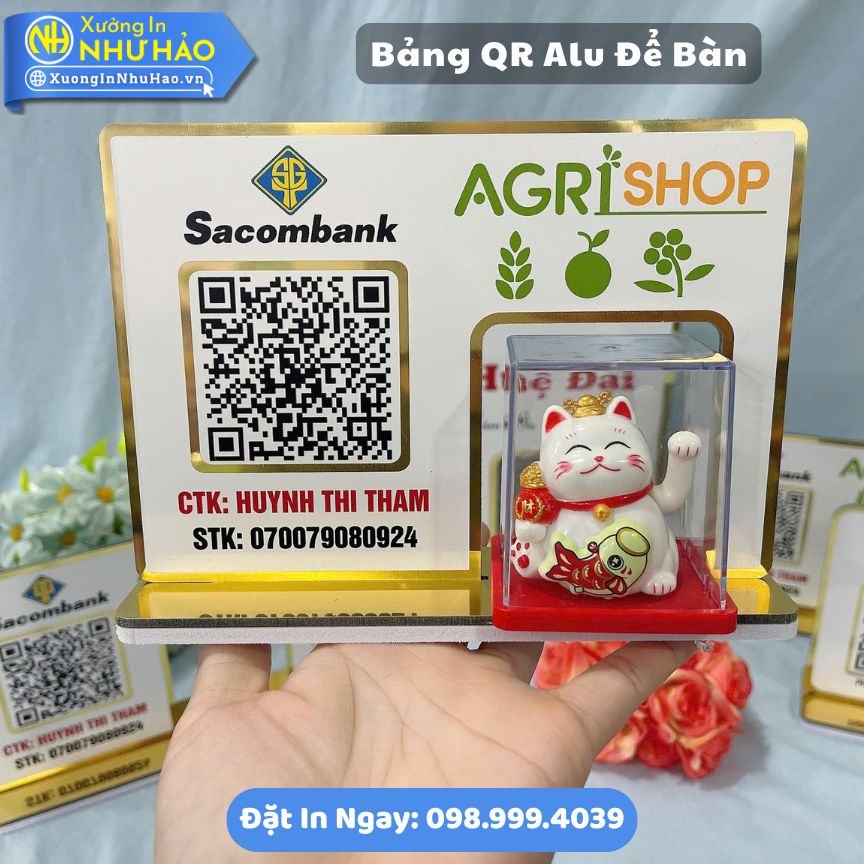 Bảng Qr Alu Để Bàn