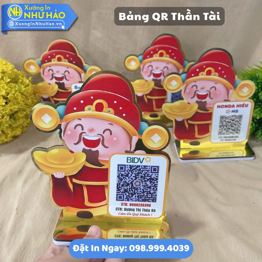 Bang QR Than Tai 5 Đặt Làm Bảng QR Thần Tài Theo Yêu Cầu - Mẫu Bảng QR Dễ Thương Hút Lộc