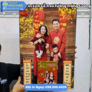 Đặt In Lịch Gỗ Treo Tường Tráng Gương Theo Yêu Cầu Làm Quà Tết Ý Nghĩa Cho Doanh Nghiệp