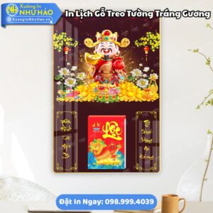 Đặt In Lịch Gỗ Treo Tường Tráng Gương Theo Yêu Cầu Làm Quà Tết Ý Nghĩa Cho Doanh Nghiệp