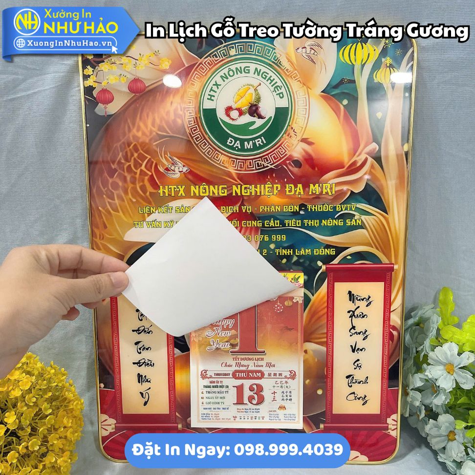 In Lich Go Treo Tuong Trang Guong Đặt In Lịch Gỗ Treo Tường Tráng Gương Theo Yêu Cầu Làm Quà Tết Ý Nghĩa Cho Doanh Nghiệp