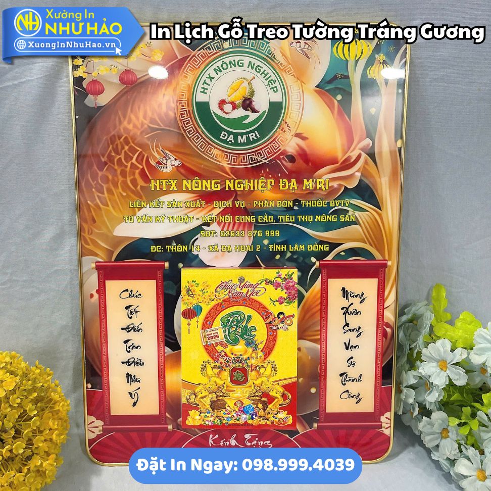InIn Lich Go Treo Tuong Trang Guong Đặt In Lịch Gỗ Treo Tường Tráng Gương Theo Yêu Cầu Làm Quà Tết Ý Nghĩa Cho Doanh Nghiệp