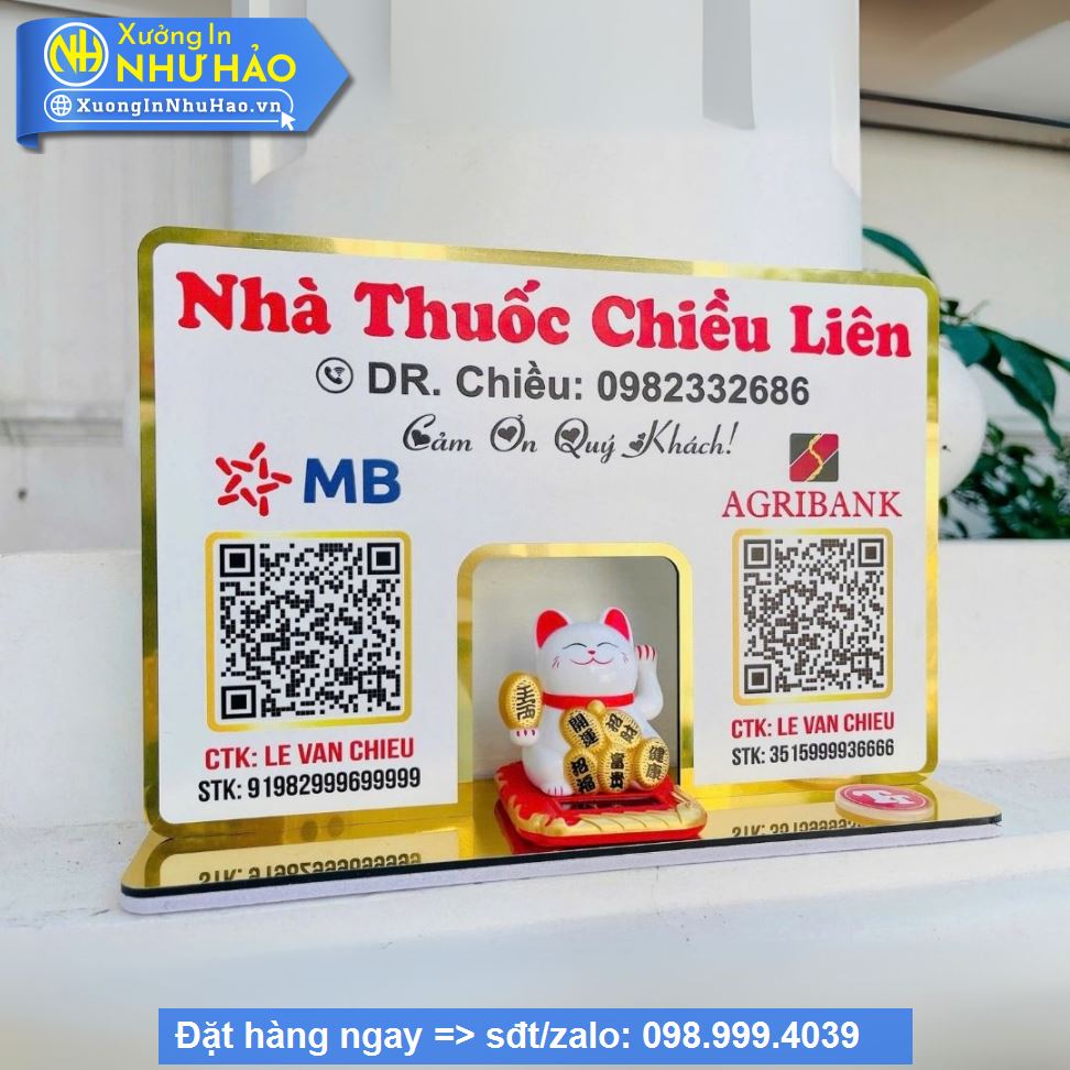 Bảng Mã QR Mèo Thần Tài Vẫy Tay