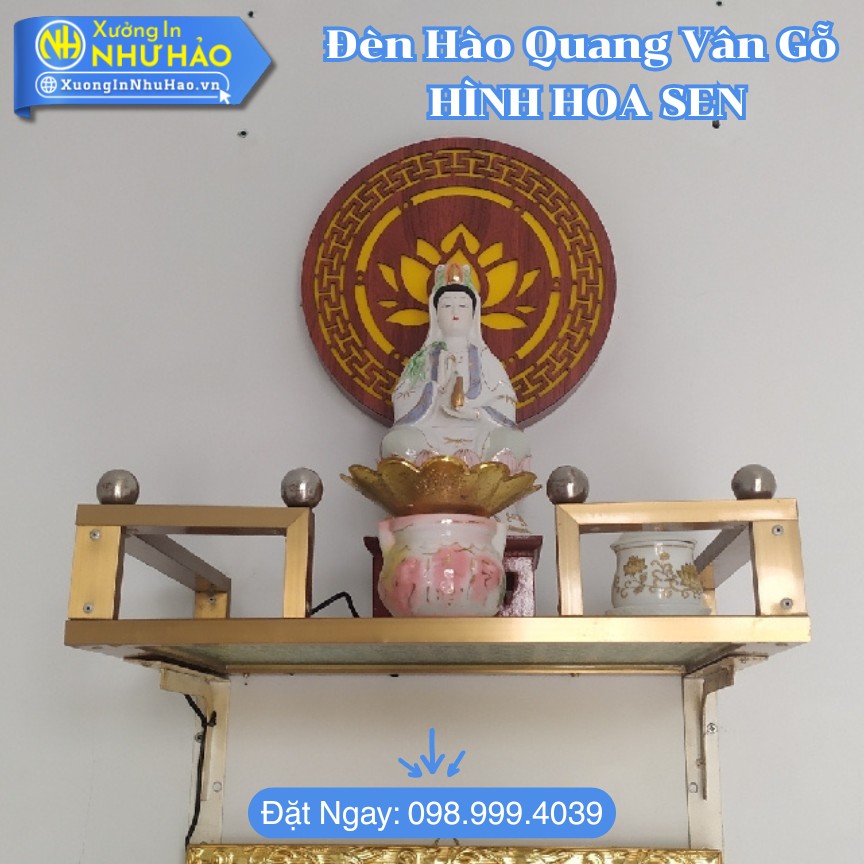 Den Hao Quang Van Go Hinh Hoa Sen 5 Đèn Hào Quang Vân Gỗ Hình Hoa Sen Trang Trí Bàn Thờ Phật Thiết Kế Theo Yêu Cầu Giúp Không Gian Thờ Cúng Thanh Tịnh Mang Lại Bình An May Mắn Cho Gia Chủ