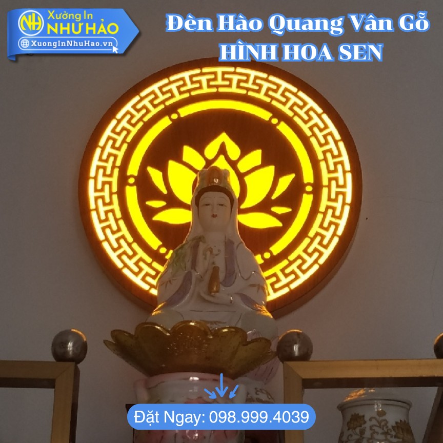 Den Hao Quang Van Go Hinh Hoa Sen 6 Đèn Hào Quang Vân Gỗ Hình Hoa Sen Trang Trí Bàn Thờ Phật Thiết Kế Theo Yêu Cầu Giúp Không Gian Thờ Cúng Thanh Tịnh Mang Lại Bình An May Mắn Cho Gia Chủ