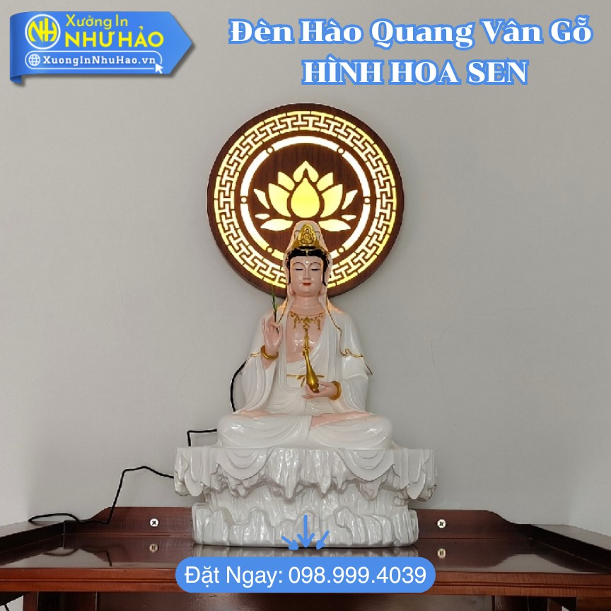 Den Hao Quang Van Go Hinh Hoa Sen 7 Đèn Hào Quang Vân Gỗ Hình Hoa Sen Trang Trí Bàn Thờ Phật Thiết Kế Theo Yêu Cầu Giúp Không Gian Thờ Cúng Thanh Tịnh Mang Lại Bình An May Mắn Cho Gia Chủ