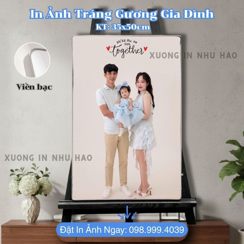 In Anh Trang Guong Gia Dinh 2 In Ảnh Tráng Gương Cho Gia Đình - Ảnh Ép Gỗ Bọc Viền Theo Yêu Cầu, In Sắc Nét, Đa Dạng Kích Thước, Chất Liệu Gỗ MDF Cao Cấp - Xưởng In Như Hảo