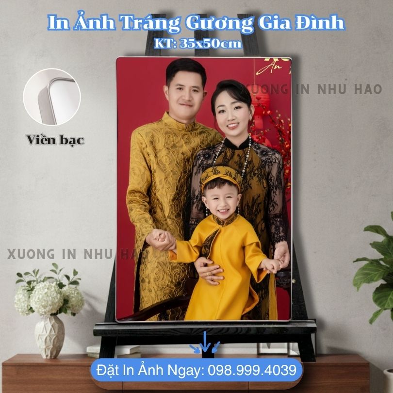 In Anh Trang Guong Gia Dinh 3 In Ảnh Tráng Gương Cho Gia Đình - Ảnh Ép Gỗ Bọc Viền Theo Yêu Cầu, In Sắc Nét, Đa Dạng Kích Thước, Chất Liệu Gỗ MDF Cao Cấp - Xưởng In Như Hảo