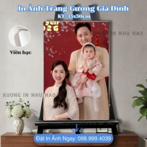 In Ảnh Tráng Gương Cho Gia Đình - Ảnh Ép Gỗ Bọc Viền Theo Yêu Cầu, In Sắc Nét, Đa Dạng Kích Thước, Chất Liệu Gỗ MDF Cao Cấp - Xưởng In Như Hảo