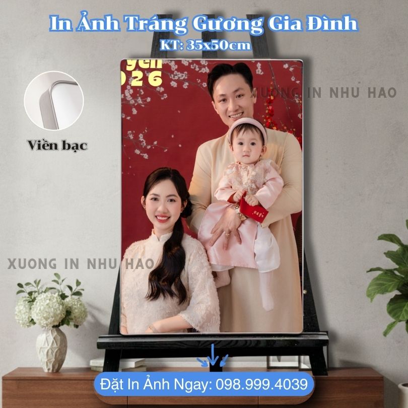 In Anh Trang Guong Gia Dinh 5 In Ảnh Tráng Gương Cho Gia Đình - Ảnh Ép Gỗ Bọc Viền Theo Yêu Cầu, In Sắc Nét, Đa Dạng Kích Thước, Chất Liệu Gỗ MDF Cao Cấp - Xưởng In Như Hảo