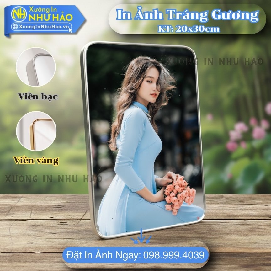 In anh trang guong boc vien 149 In Ảnh Tráng Gương Tại Phan Thiết Theo Yêu Cầu Khổ 60x90cm - In Màu Sắc Nét, Chất Liệu Gỗ MDF Cao Cấp - Xưởng In Như Hảo