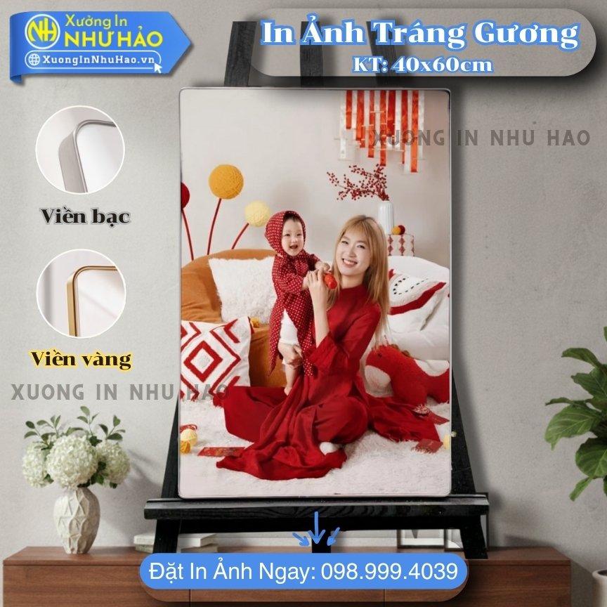 In anh trang guong boc vien 177 In Ảnh Thôi Nôi Tráng Gương Cho Bé Theo Yêu Cầu, In Màu Sắc Nét, Kích Thước 30x40cm, Chất Liệu Gỗ MDF Cao Cấp - Xưởng In Như Hảo
