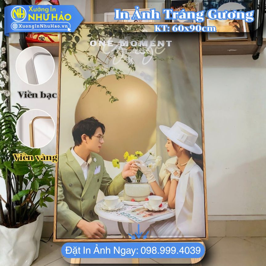 In ảnh tráng gương bọc viền (2) in ảnh cưới tráng gương gia đình khổ lớn