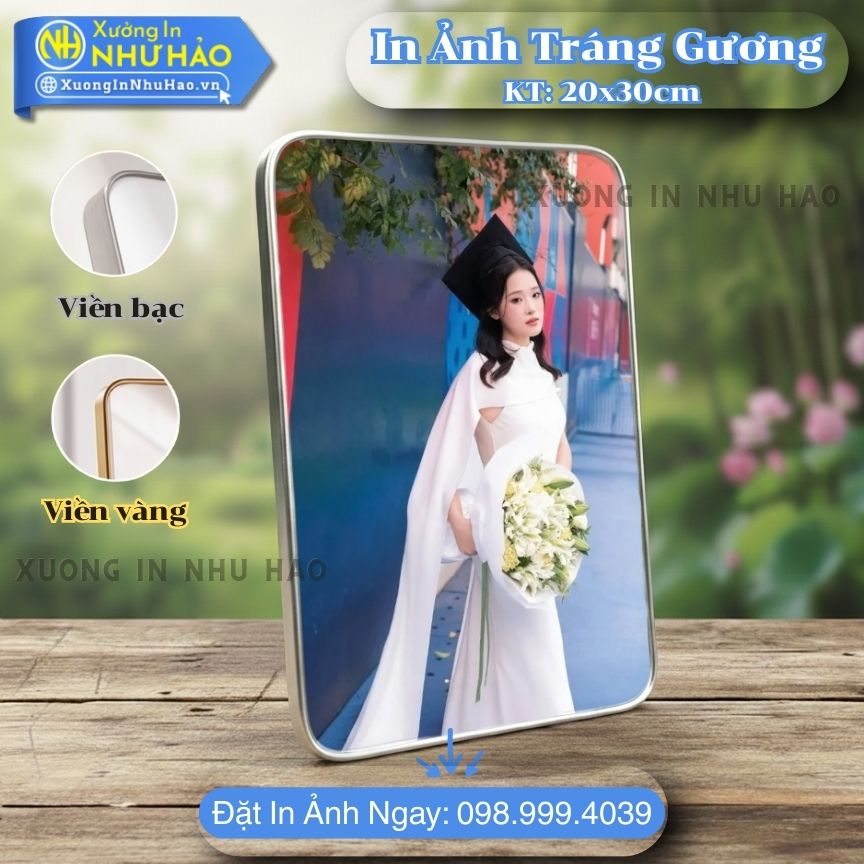 In anh trang guong boc vien 206 In Ảnh Tốt Nghiệp Tráng Gương Cao Cấp Bền Đẹp Giá Rẻ Tại Xưởng In Như Hảo, In Màu Sắc Nét, Kích Thước 15x21cm, 20x30cm, 30x40cm