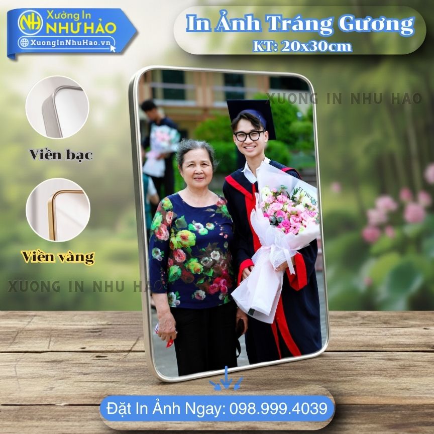 In anh trang guong boc vien 215 In Ảnh Tốt Nghiệp Tráng Gương Cao Cấp Bền Đẹp Giá Rẻ Tại Xưởng In Như Hảo, In Màu Sắc Nét, Kích Thước 15x21cm, 20x30cm, 30x40cm