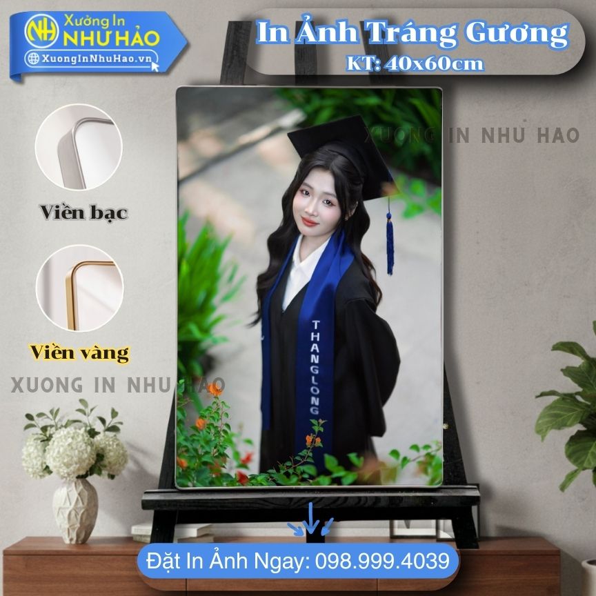 In anh trang guong boc vien 218 In Ảnh Tốt Nghiệp Tráng Gương Cao Cấp Bền Đẹp Giá Rẻ Tại Xưởng In Như Hảo, In Màu Sắc Nét, Kích Thước 15x21cm, 20x30cm, 30x40cm