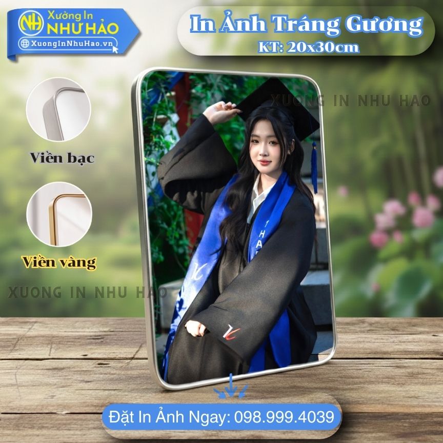 In anh trang guong boc vien 222 In Ảnh Tốt Nghiệp Tráng Gương Cao Cấp Bền Đẹp Giá Rẻ Tại Xưởng In Như Hảo, In Màu Sắc Nét, Kích Thước 15x21cm, 20x30cm, 30x40cm