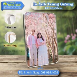 In Ảnh Cưới Tráng Gương Theo Yêu Cầu, In Màu Sắc Nét, Kích Thước 60x90cm, Chất Liệu Gỗ MDF Cao Cấp - Xưởng In Như Hảo