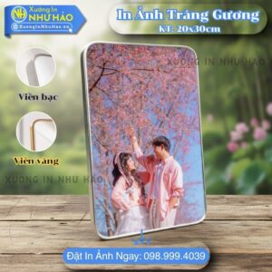 In Ảnh Cưới Tráng Gương Theo Yêu Cầu, In Màu Sắc Nét, Kích Thước 60x90cm, Chất Liệu Gỗ MDF Cao Cấp - Xưởng In Như Hảo