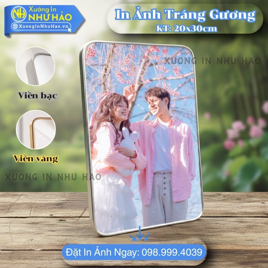 In Ảnh Cưới Tráng Gương Theo Yêu Cầu