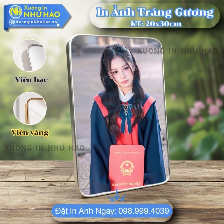 In anh trang guong boc vien 55 In Ảnh Tốt Nghiệp Tráng Gương Cao Cấp Bền Đẹp Giá Rẻ Tại Xưởng In Như Hảo, In Màu Sắc Nét, Kích Thước 15x21cm, 20x30cm, 30x40cm