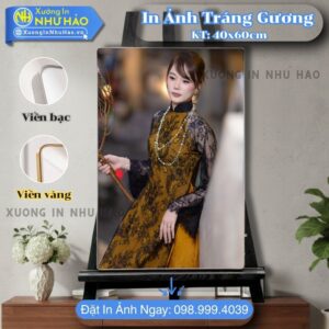 In Ảnh Tráng Gương Bọc Viền Tại Hà Nội Theo Yêu Cầu - Miễn Phí Chỉnh Sửa Ảnh, In Sắc Nét, Chất Liệu Gỗ MDF Cao Cấp