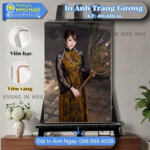 In Ảnh Tráng Gương Bọc Viền Tại Hà Nội Theo Yêu Cầu - Miễn Phí Chỉnh Sửa Ảnh, In Sắc Nét, Chất Liệu Gỗ MDF Cao Cấp