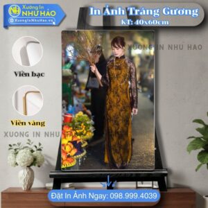 In Ảnh Tráng Gương Bọc Viền Tại Hà Nội Theo Yêu Cầu - Miễn Phí Chỉnh Sửa Ảnh, In Sắc Nét, Chất Liệu Gỗ MDF Cao Cấp