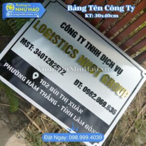 Làm Bảng Tên Công Ty Mica Đẹp Giá Rẻ Tại Xưởng In Như Hảo Uy Tín - Chuyên Gia Công Biển Tên Công Ty Mica Alu Chữ Nổi Cao Cấp