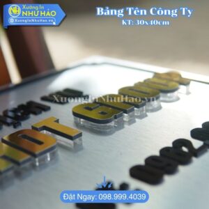 Làm Bảng Tên Công Ty Mica Đẹp Giá Rẻ Tại Xưởng In Như Hảo Uy Tín - Chuyên Gia Công Biển Tên Công Ty Mica Alu Chữ Nổi Cao Cấp