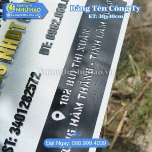 Làm Bảng Tên Công Ty Mica Đẹp Giá Rẻ Tại Xưởng In Như Hảo Uy Tín - Chuyên Gia Công Biển Tên Công Ty Mica Alu Chữ Nổi Cao Cấp
