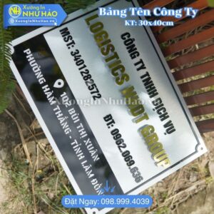 Làm Bảng Tên Công Ty Mica Đẹp Giá Rẻ Tại Xưởng In Như Hảo Uy Tín - Chuyên Gia Công Biển Tên Công Ty Mica Alu Chữ Nổi Cao Cấp