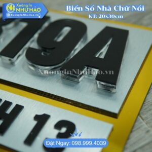 Dịch Vụ Làm Biển Số Nhà Quận 12 Nhanh Chóng Mẫu Đẹp Đa Dạng - Alu Kết Hợp Mica Sang Trọng Bền Đẹp
