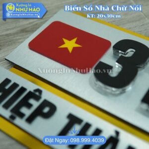 Dịch Vụ Làm Biển Số Nhà Quận 12 Nhanh Chóng Mẫu Đẹp Đa Dạng - Alu Kết Hợp Mica Sang Trọng Bền Đẹp