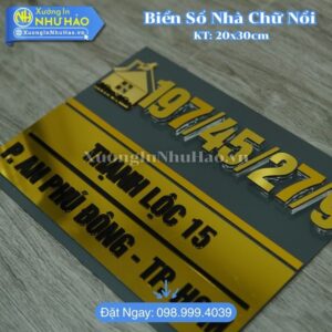 Làm Biển Số Nhà Thủ Đức Theo Yêu Cầu Đẹp Hiện Đại 2026 - Uy Tín Đa Dạng Mẫu Mã